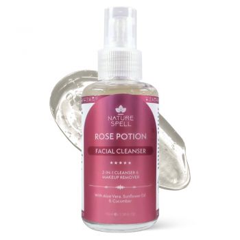 Gel de Curatare Nature Spell Rose Potion Aloe Vera Face Cleanser