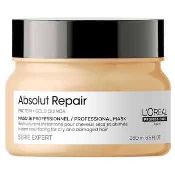 Masca Reparatoare pentru Par Deteriorat - L'Oreal Professionnel Absolut Repair Gold Quinoa + Protein, 250 ml