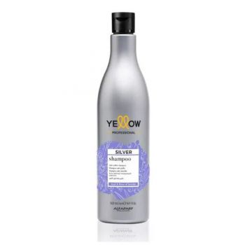 Sampon Neutralizator pentru Parul Alb, Grizonat sau Blond - Alfaparf Milano Yellow Professional Silver Shampoo, 500 ml