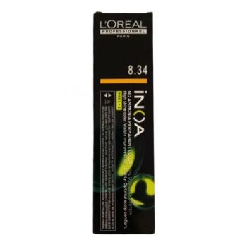 Vopsea de Par Demi-permanentac L'Oreal Professionnel Inoa 8.34 Light Golden Copper Blonde, 60 ml