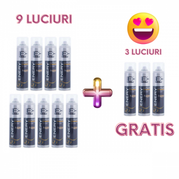 Oferta 9 +3 GRATIS Spray luciu par - protectie par Enery 400ml