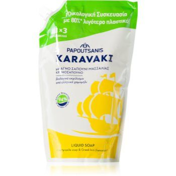 PAPOUTSANIS Karavaki Liquid Soap Pouch Refill With Chamomile Săpun lichid pentru mâini rezervă