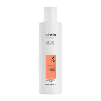 Balsam Profesional Fortifiant Impotriva Ruperii pentru Par Vopsit sau Deteriorat Afectat de Subtiere Avansata - Nioxin System 4 Scalp + Hair Conditioner, 300 ml