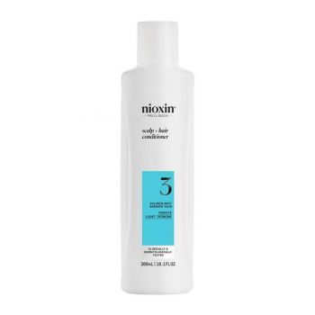 Balsam Profesional Fortifiant Impotriva Ruperii pentru Par Vopsit sau Deteriorat cu Aspect Usor Subtiat - Nioxin System 3 Scalp + Hair Conditioner, 300 ml