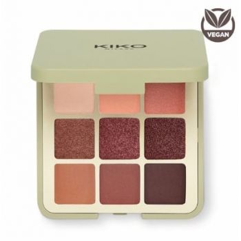 Paleta Farduri Pleoape, Kiko Milano, Green Me, 102 Feisty Saffron, Vegan, 9 Culori la reducere