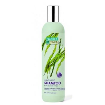 Sampon cu Acid Hialuronic, Aloe Vera si Alge Marine - Natura Estonica Aqua Boost Shampoo, 400 ml