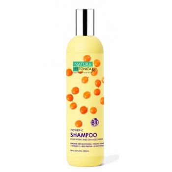 Sampon cu Vitamina C, Ulei de Catina si Portocale - Natura Estonica Power-C Shampoo, 400 ml