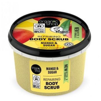 Scrub de Corp Delicios cu Zahar si Mango - Organic Shop Repairing Body Scrub Mango & Sugar, 250 ml