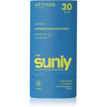 Attitude Sunly Kids Sunscreen Stick Crema de soare cu minerale stick