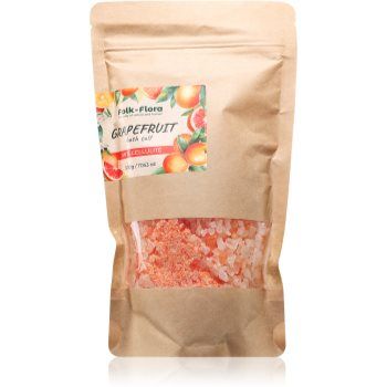 Folk & Flora Grapefruit sare de baie cu efect calmant