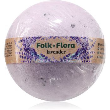 Folk & Flora Lavender bombă de baie cu efect calmant