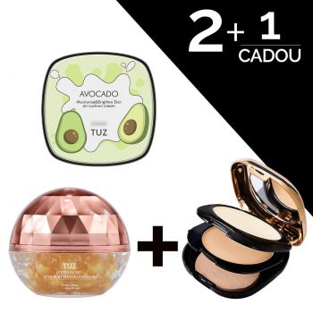 Set Baza de Machiaj Ultra Facial,Pudra Hold Make up Collagen,Fond de Ten Moisturize & Brighten Skin 2+1 CADOU