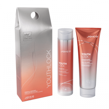 Set pentru par matur formula cu colagen Joico Healthy Hair Joi YouthLock Duo 1x300ml 1x250ml