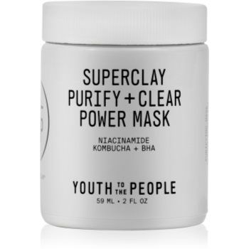 Youth To The People Superclay Purify + Clear Power Mask masca de fata pentru curatare