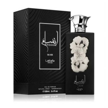 Apa de parfum Ansaam Silver, Lattafa, Unisex - 100 ml