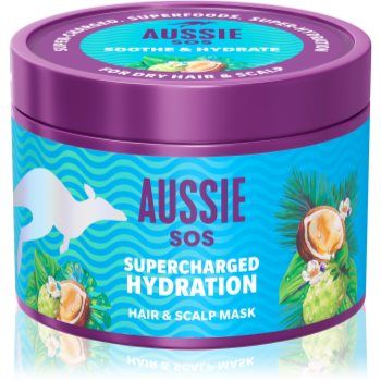 Aussie SOS Supercharged Hydration masca intens hidratanta pentru par si scalp