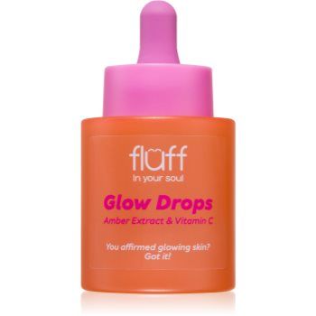 Fluff Glow Drops ser cu efect iluminator cu vitamina C