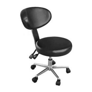 Scaun cu Spatar si Roti pentru Salon  CH-810B(T) - Beautyfor Master Chair, Negru, 1 buc