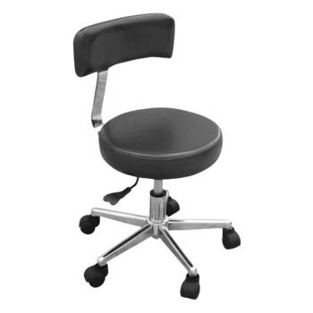 Scaun cu Spatar si Roti pentru Salon SPA-109 - Beautyfor Master Chair, Negru, 1 buc