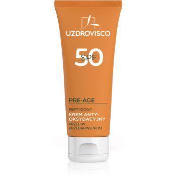 Uzdrovisco Pre-Age Peptide Antioxidant Cream SPF 50 crema de zi protectoare SPF 50