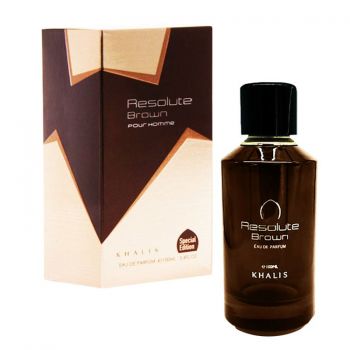 Apa de parfum Resolute Brown, Khalis, Barbati - 100 ml