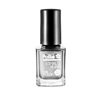 Lac de unghii colorat Argintiu Nail Polish Pollie, oja clasica, 12 ml