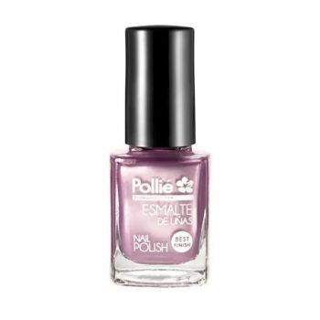 Lac de unghii colorat Violet Perlat Nail Polish Pollie, oja clasica, 12ml