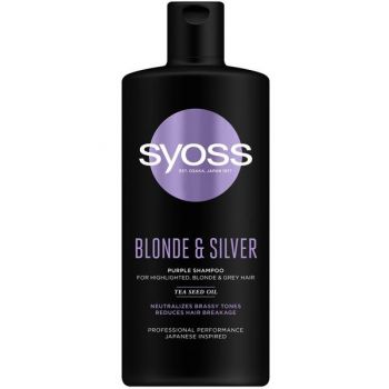 Sampon Nuantator pentru Par Blond, Grizonat sau cu Suvite - Syoss Blonde & Silver Purple Shampon for Highlighted, Blonde & Grey Hair, 440 ml