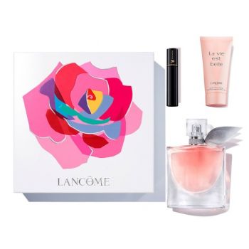 Set Cadou Lancome La Vie Est Belle, Femei, Apa de parfum, 50 ml + Lotiune de corp 50 ml + Hypnose Mascara 2 ml