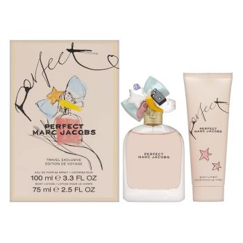 Set Cadou Marc Jacobs Perfect, Femei, Apa de parfum, 100 ml + Lotiune de corp 75 ml