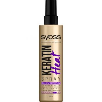 Spray pentru Protectie Termica cu Keratina - Syoss Professional Performance Keratin Heat Spray, 200 ml