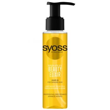 Ulei Elixir pentru Par Deteriorat - Syoss Absolute Oil Beauty Elixir Leave-in for Damaged Hair, 100 ml