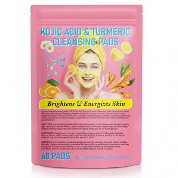 Dischete Tratament pentru pete pigmentare NOVA KISS   cu Turmeric si Acid kojic, Efect de uniformizare si luminozitate, 60 bucati