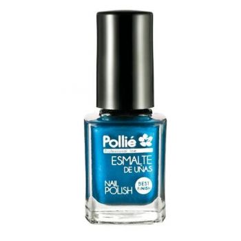 Lac de unghii colorat Albastru Turcoaz Nail Polish Pollie, oja clasica, 12 ml