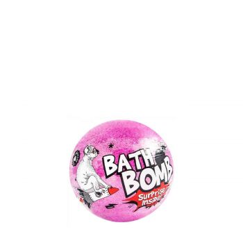 Pink bath ball with surprises 120 gr