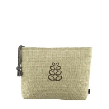 Natural fiber big cosmetic bag