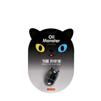 Dispozitiv de masaj facial cu piatra vulcanica anti sebum - oil monster matte black