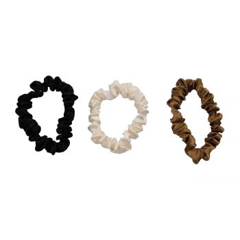 Hair small scrunchies elastic hair ties nude tones 3 pcs