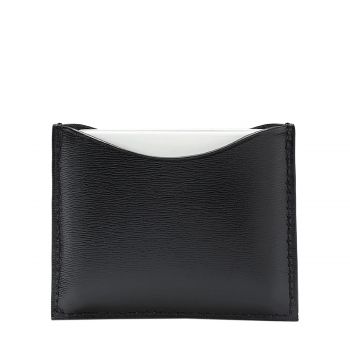 Fine leather refillable compact case