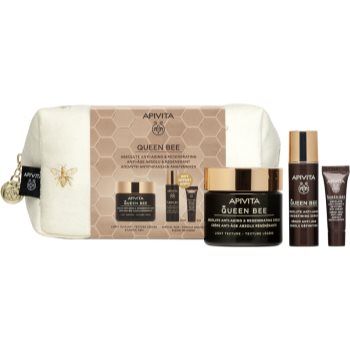 Apivita Queen Bee (Light Texture) Gift Pouch set cadou de Crăciun (împotriva îmbătrânirii pielii)