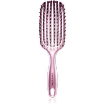 BrushArt Hair Vent blowdry hairbrush with boar bristles perie de par cu peri de nailon și de mistreț