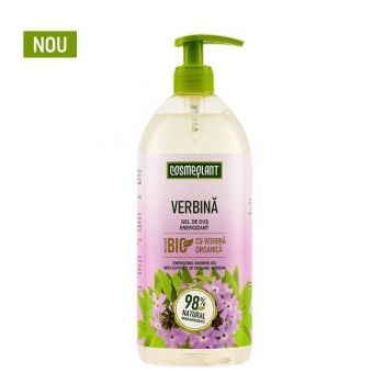 Gel de Dus Energizant, cu extract de verbină organică, 1000 ml