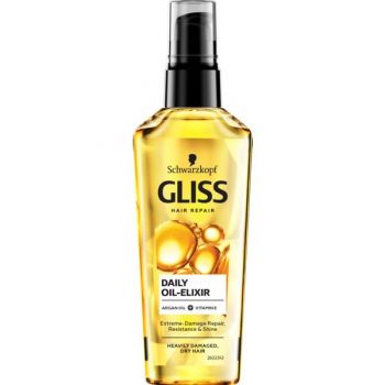 Ulei Elixir pentru Par Foarte Deteriorat si Uscat - Schwarzkopf Gliss Hair Repair Daily Oil-Elixir, 75 ml