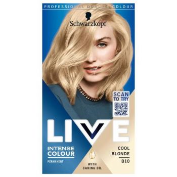 Vopsea de Par Permanenta - Schwarzkopf Live Intense Colour Permanent, nuanta B10 Cool Blonde