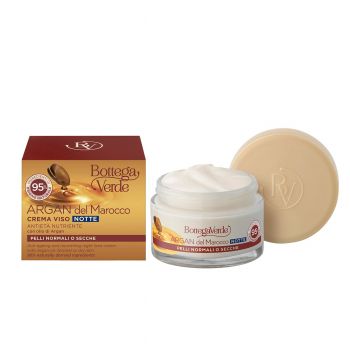 Crema anti-imbatranire, de noapte, pentru ten uscat si normal, cu ulei de argan