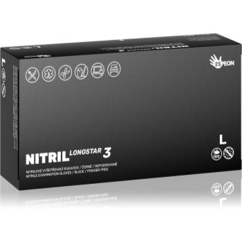 Espeon Nitril Longstar3 Black mănuși din nitril, fără pudră