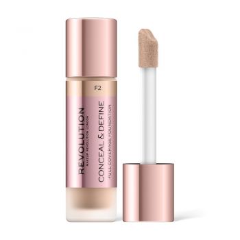 Fond de ten Makeup Revolution Conceal & Define Foundation F2