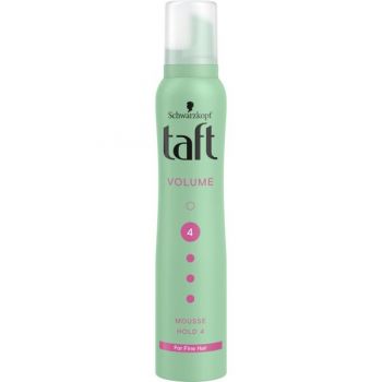 Spuma Modelatoare pentru Volum si Fixare Puternica pentru Par Fin - Schwarzkopf Taft Volum Mousse Hold 4 for Fine Hair, 200 ml