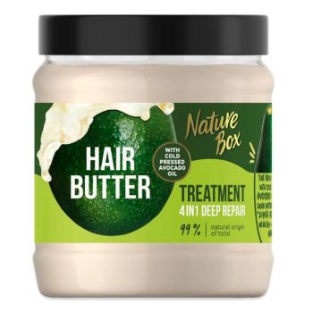 Tratament pentru Par 4 in 1 cu Avocado si Unt de Shea - Nature Box Treatment 4 in 1 Nourishment with Cold Pressed Avocado Oil, 300 ml