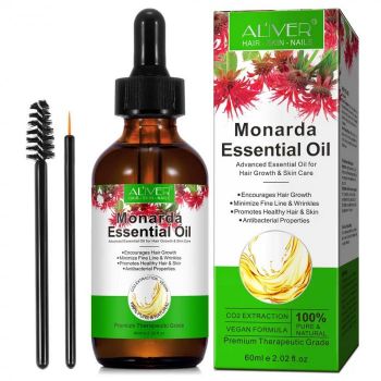 Ulei Esential Premium de Monarda 100% Natural cu Proprietati Antibacteriene pentru Cresterea Parului si Ingrijriea Tenului, Aliver 60 ml